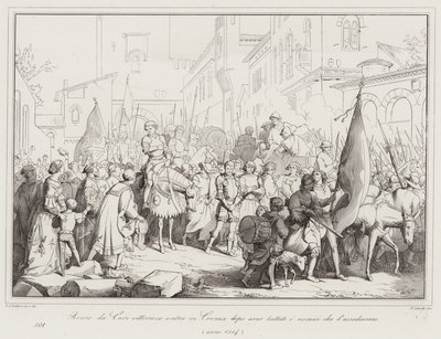 1514年、レンゾダセリが包囲した敵を倒して勝利し、勝利を収めた 作： Italian School